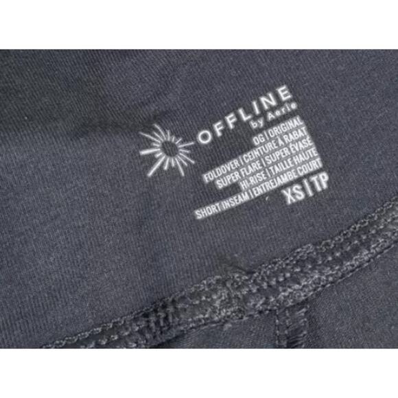 Aerie Offline OG Fold-Over Super Flare High-Rise Legging  NWT  XSmall short - Picture 4 of 5